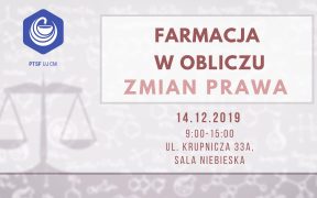 baner reklamowy konferencji "Farmacja w obliczu zmian prawa"