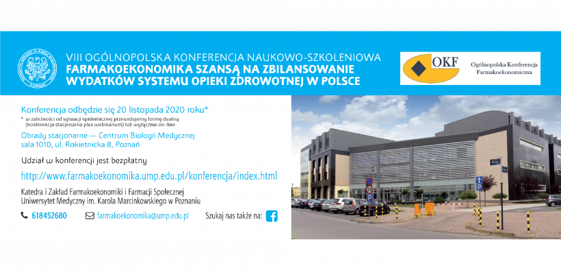 Baner reklamowy VIII Ogólnopolskiej Konferencji Naukowo-Szkoleniowej